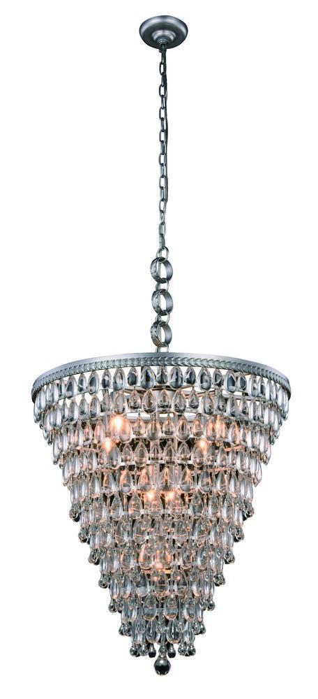 Elegant Lighting Nordic 7 Light Pendant Model: 1219D24AS/RC