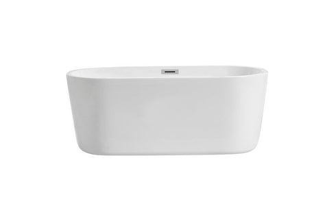 Elegant Decor Odette 59 Inch Soaking Roll Top Bathtub In Glossy Model: BT10659GW