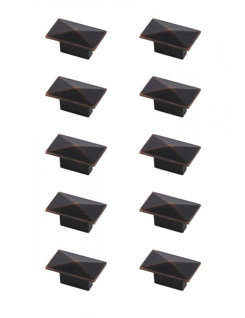 Elegant Decor Perry 2 Inch Matte Black Rectangle Knob Model: KB2026-MB-10PK