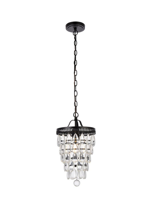Living District Reese 1 Light Pendant Model: LD714D9BK