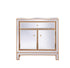 Elegant Decor Reflexion 29 Inch Mirrored Cabinet In White Model: MF71034WH