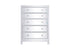 Elegant Decor Reflexion 34 Inch Mirrored Five Drawer Cabinet In Gold Model: MF72026G