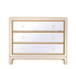 Elegant Decor Reflexion 40 Inch Mirrored Three Drawer Cabinet In Model: MF72019WH