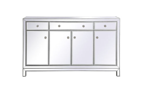 Elegant Decor Reflexion 60 In. Mirrored Credenza In Antique Model: MF72060S