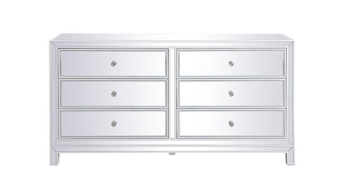 Elegant Decor Reflexion Dresser 6 Drawers 60in. W X 18in. D X 32in. H Model: MF72036G