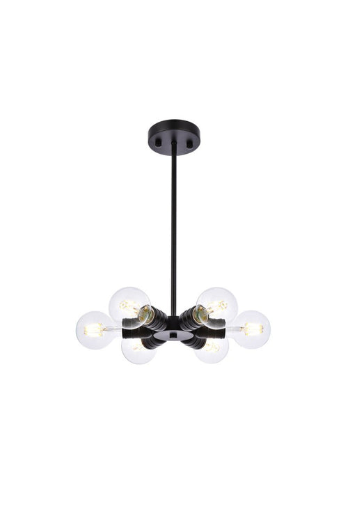 Living District Reyes 6 Light Pendant Model: LD2338BK