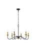 Living District Rohan 6 Light Chandelier Model: LD5056D30PN