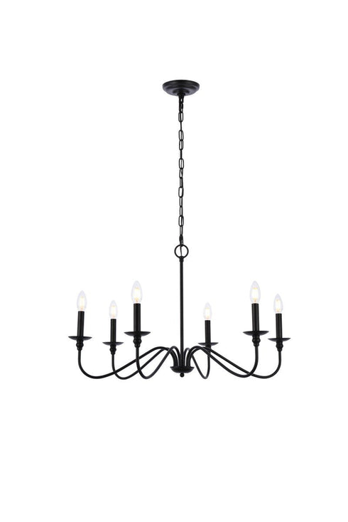 Living District Rohan 6 Light Chandelier Model: LD5056D30PN