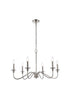 Living District Rohan 6 Light Chandelier Model: LD5056D30PN