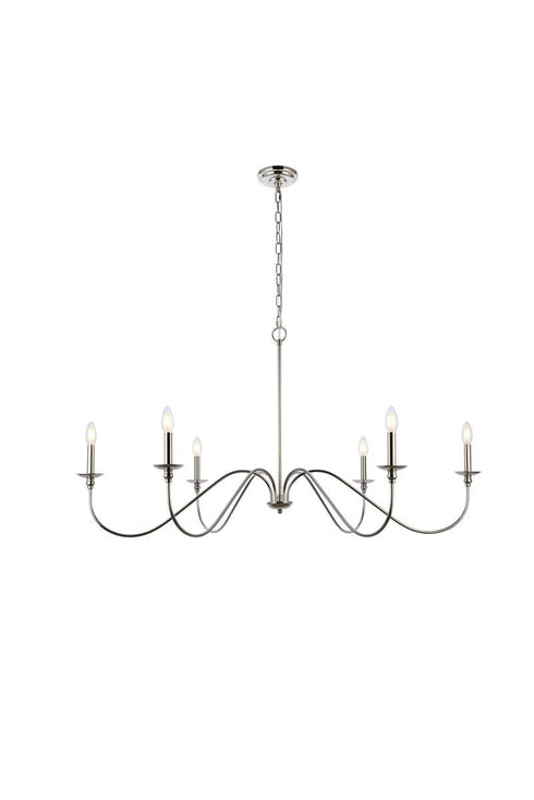 Living District Rohan 6 Light Chandelier Model: LD5056D48PN