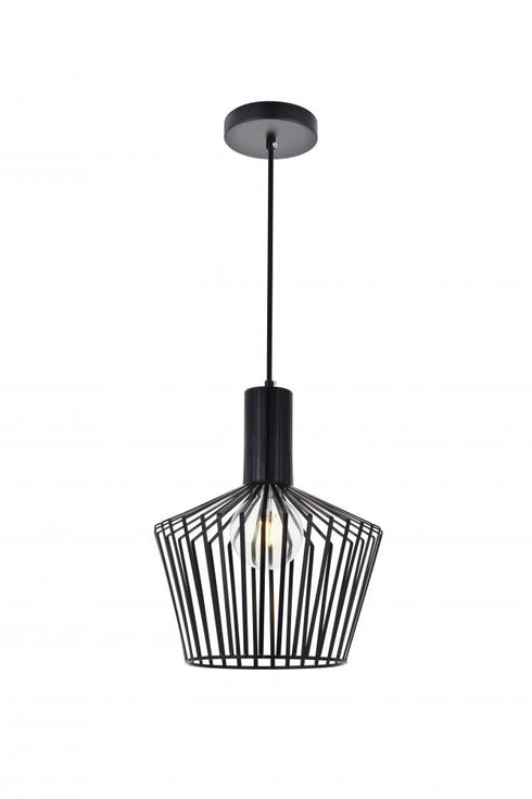 Living District Ronnie 1 Light Pendant Model: LD2414BK