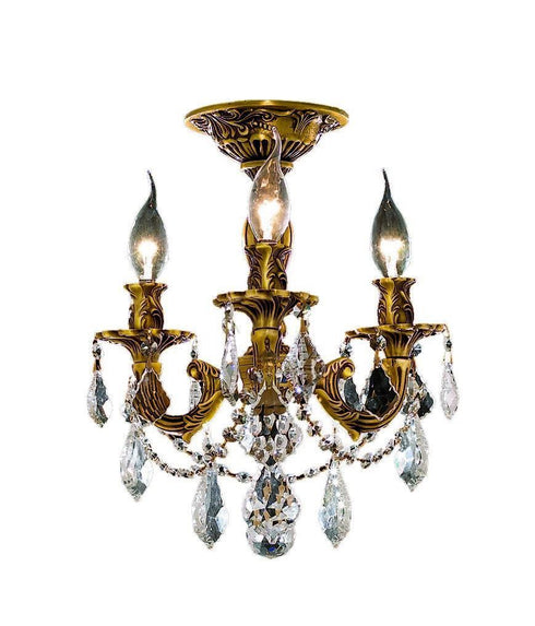 Elegant Lighting Rosalia 3 Light Flush Mount Model: 9203F13DB/SS
