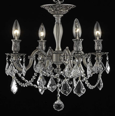 Elegant Lighting Rosalia 4 Light Flush Mount Model: 9204F17AB/EC