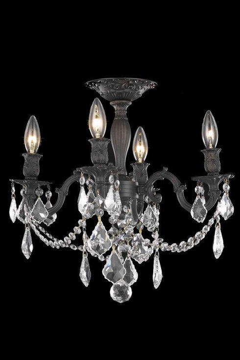 Elegant Lighting Rosalia 4 Light Flush Mount Model: 9204F17AB/EC