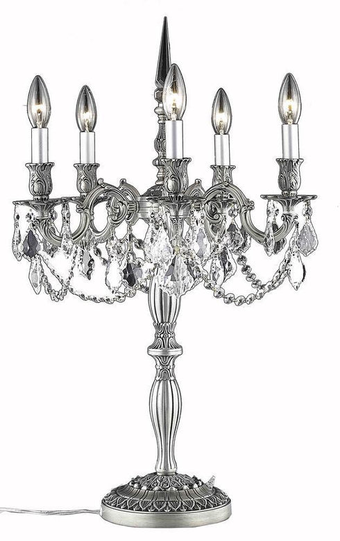 Elegant Lighting Rosalia 5 Light Table Lamp Model: 9205TL18DB+SH-1R24G/EC