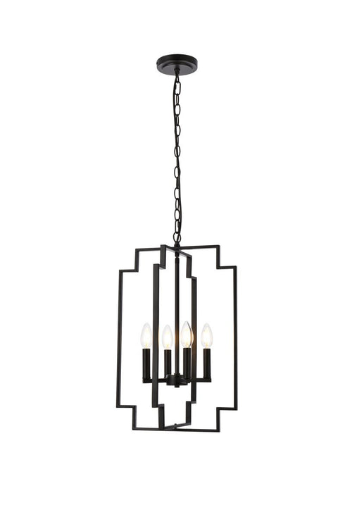 Living District Rosenfeld 4 Light Pendant Model: LD7066D14BK