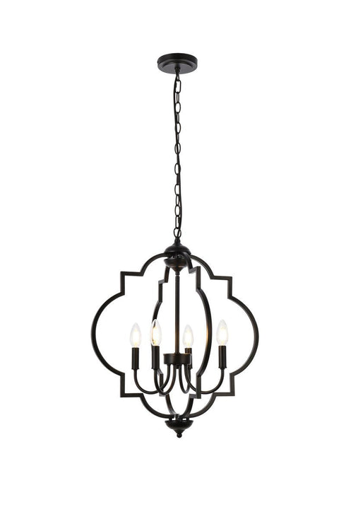 Living District Sandara 4 Light Pendant Model: LD7065D20BK