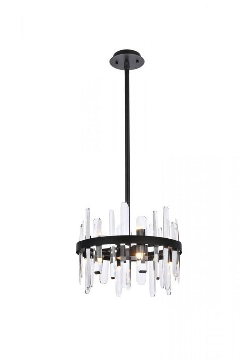 Elegant Lighting Serena 8 Light Pendant Model: 2200D16BK