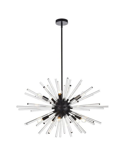 Elegant Lighting Sienna 10 Light Pendant Model: 2502D32BK