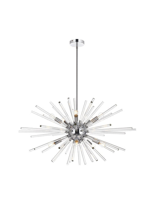 Elegant Lighting Sienna 10 Light Pendant Model: 2502D32BK