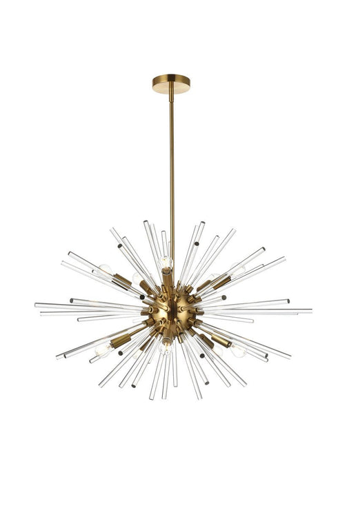 Elegant Lighting Sienna 10 Light Pendant Model: 2502D32BK