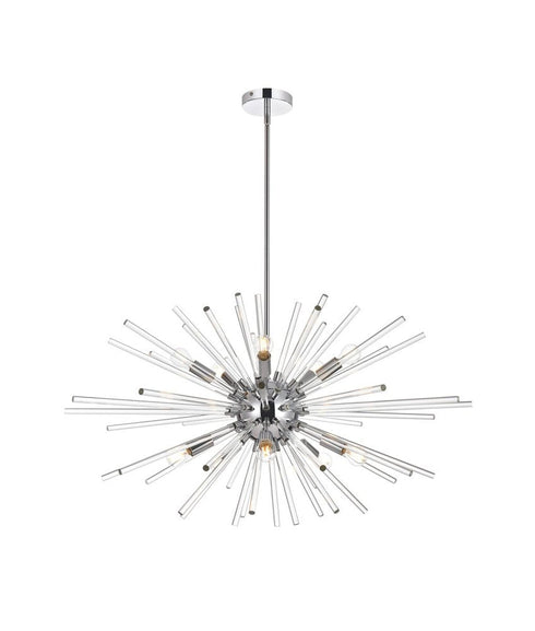 Elegant Lighting Sienna 10 Light Pendant Model: 2502D36BK