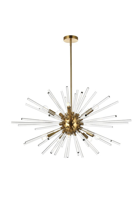 Elegant Lighting Sienna 10 Light Pendant Model: 2502D36BK