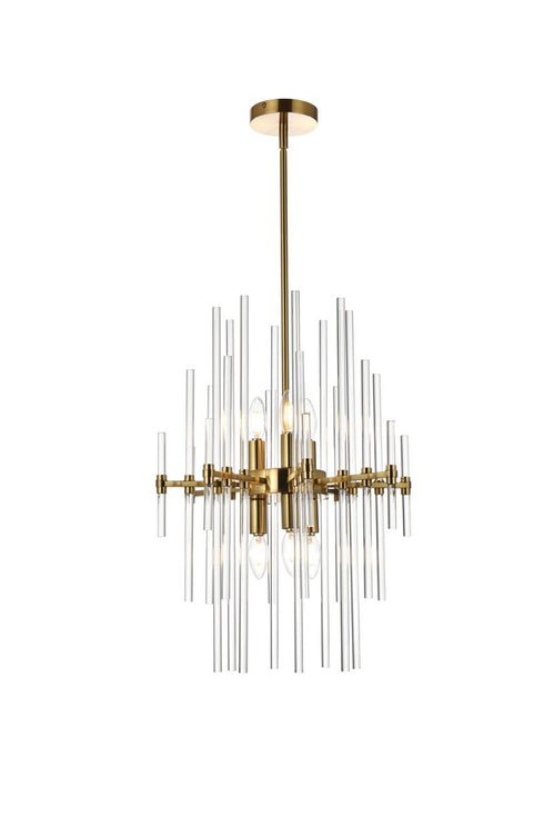 Elegant Lighting Sienna 6 Light Pendant Model: 2502D17SG