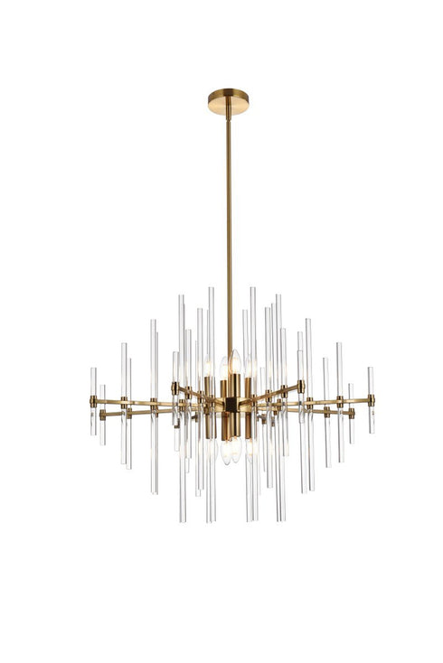 Elegant Lighting Sienna 8 Light Pendant Model: 2502D27BK