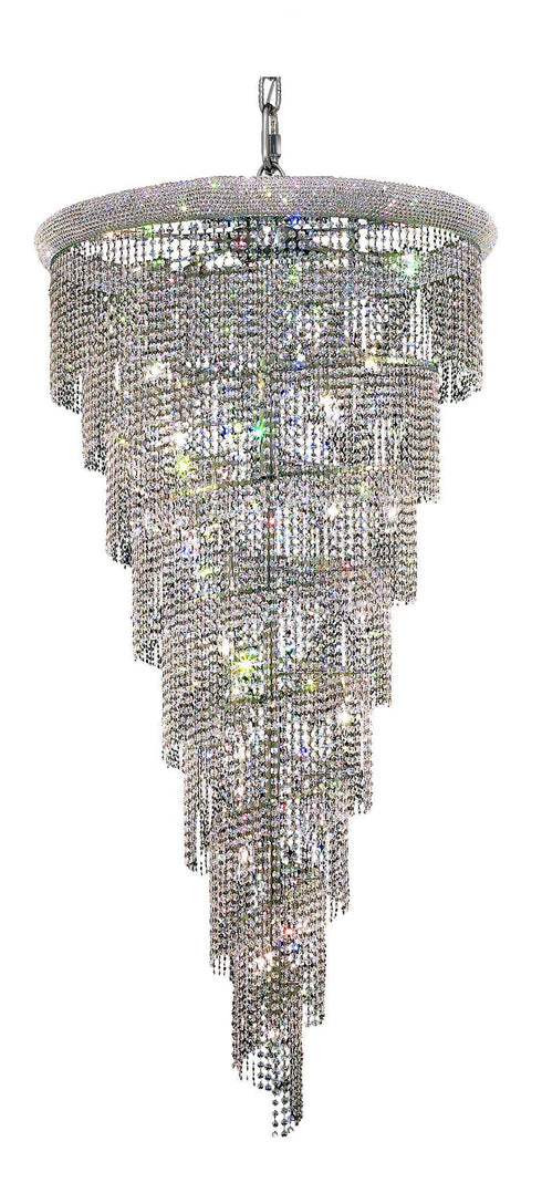 Elegant Lighting Spiral 26 Light Chandelier Model: V1801SR36C/RC