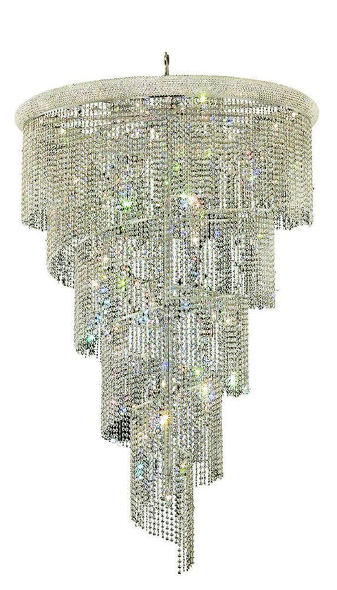Elegant Lighting Spiral 29 Light Chandelier Model: V1801SR48C/RC