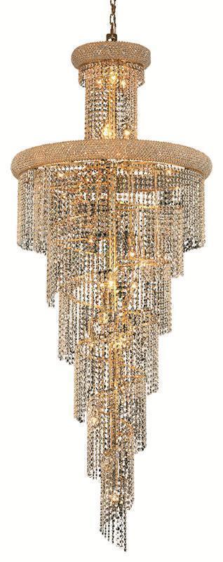 Elegant Lighting Spiral 32 Light Chandelier Model: V1800SR30C/SS