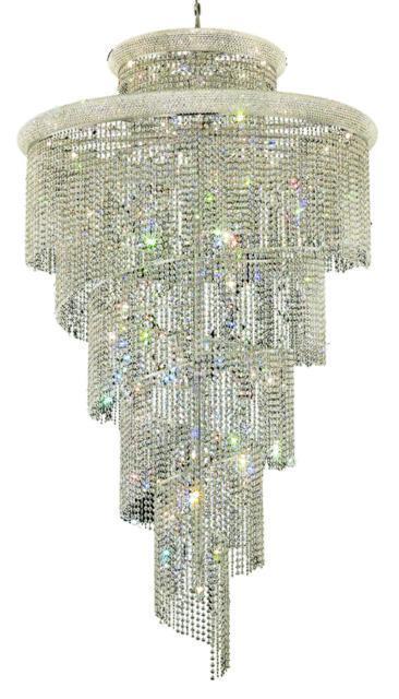 Elegant Lighting Spiral 41 Light Chandelier Model: V1800SR48C/RC