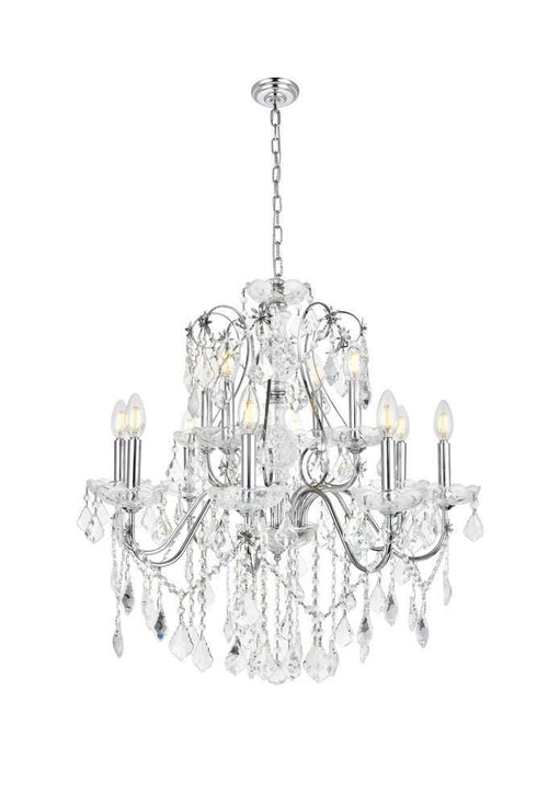 Elegant Lighting St. Francis 12 Light Chandelier Model: V2015D28DB/SS
