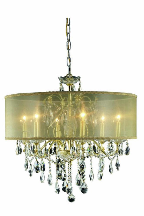 Elegant Lighting St. Francis 6 Light Chandelier Model: 2016D24G+SH/SS