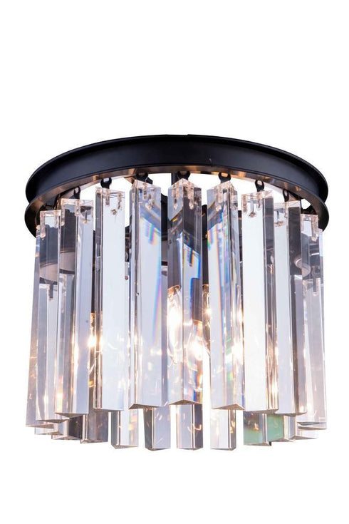 Elegant Lighting Sydney 3 Light Flush Mount Model: 1208F12MB/RC