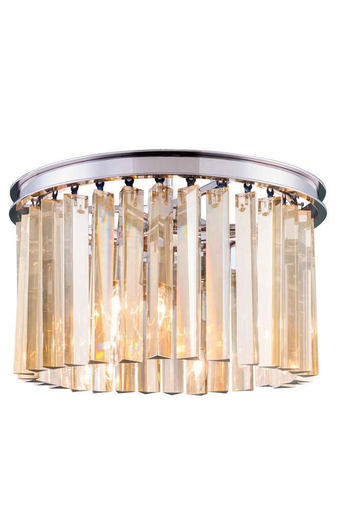 Elegant Lighting Sydney 3 Light Flush Mount Model: 1208F16MB/RC