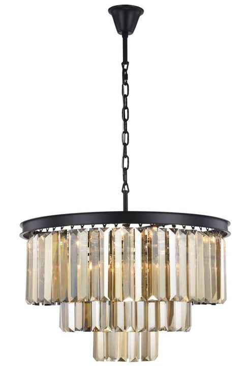 Elegant Lighting Sydney 9 Light Chandelier Model: 1231D26MB/RC