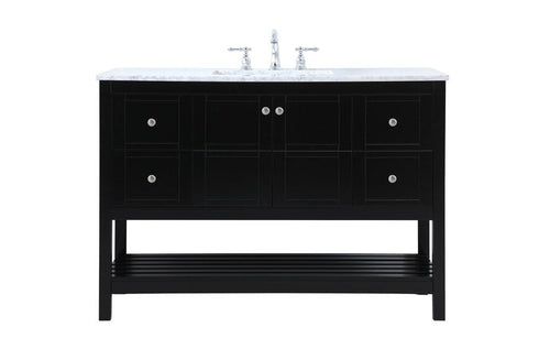 Elegant Lighting Thalen 48 Inch Single Bathroom Vanity In Blue Model: VF16548BL