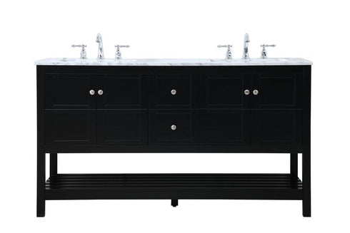 Elegant Lighting Thalen 60 Inch Single Bathroom Vanity In Blue Model: VF16560DBL