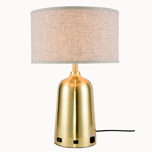 Elegant Lighting TL3013 Cream Linen Table Lamp