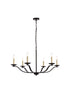 Living District Trey 6 Light Pendant Model: LD641D36BK