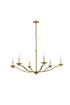 Living District Trey 6 Light Pendant Model: LD641D36BK