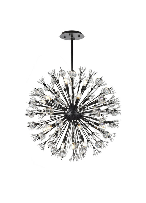 Elegant Lighting Vera 18 Light Pendant Model: 2500D32BK