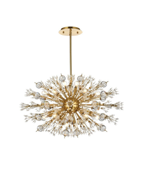 Elegant Lighting Vera 24 Light Pendant Model: 2500D36BK