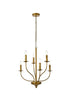 Living District Westley 6 Light Pendant Model: LD7046D24BR