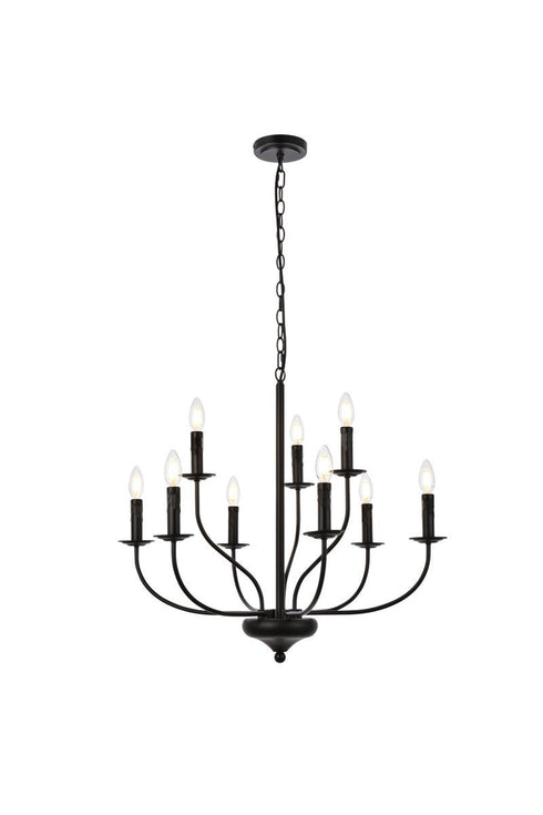Living District Westley 9 Light Pendant Model: LD7047D28BK