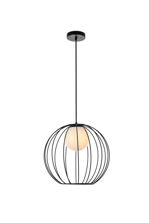 Living District Wetzel 1 Light Pendant Model: LD2345BK