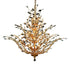 Elegant Lighting 18 Light Orchid 18 Light Dark Bronze Chandelier Clear Model: V2011G41DB/RC