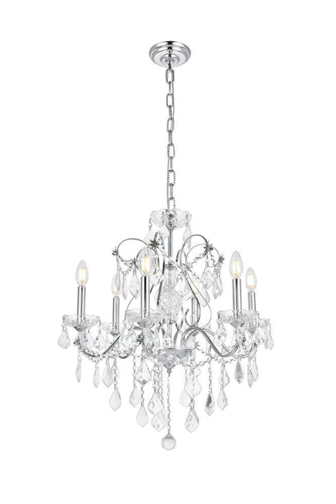 Elegant Lighting Wiley 6 Light Chandelier Model: V2015D24DB/RC